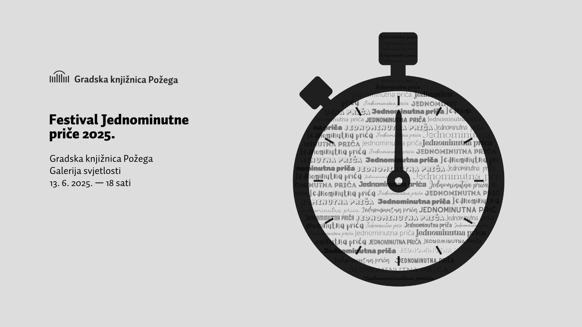 Gradska knjižnica Požega - Festival jednominutne priče 2025.