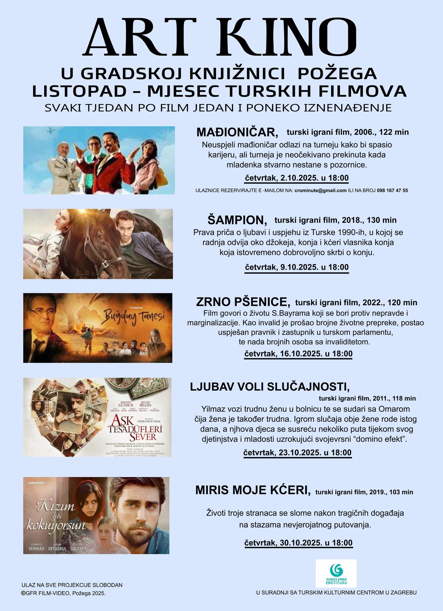 Gradska knjižnica Požega - Listopad u znaku turskog filma
