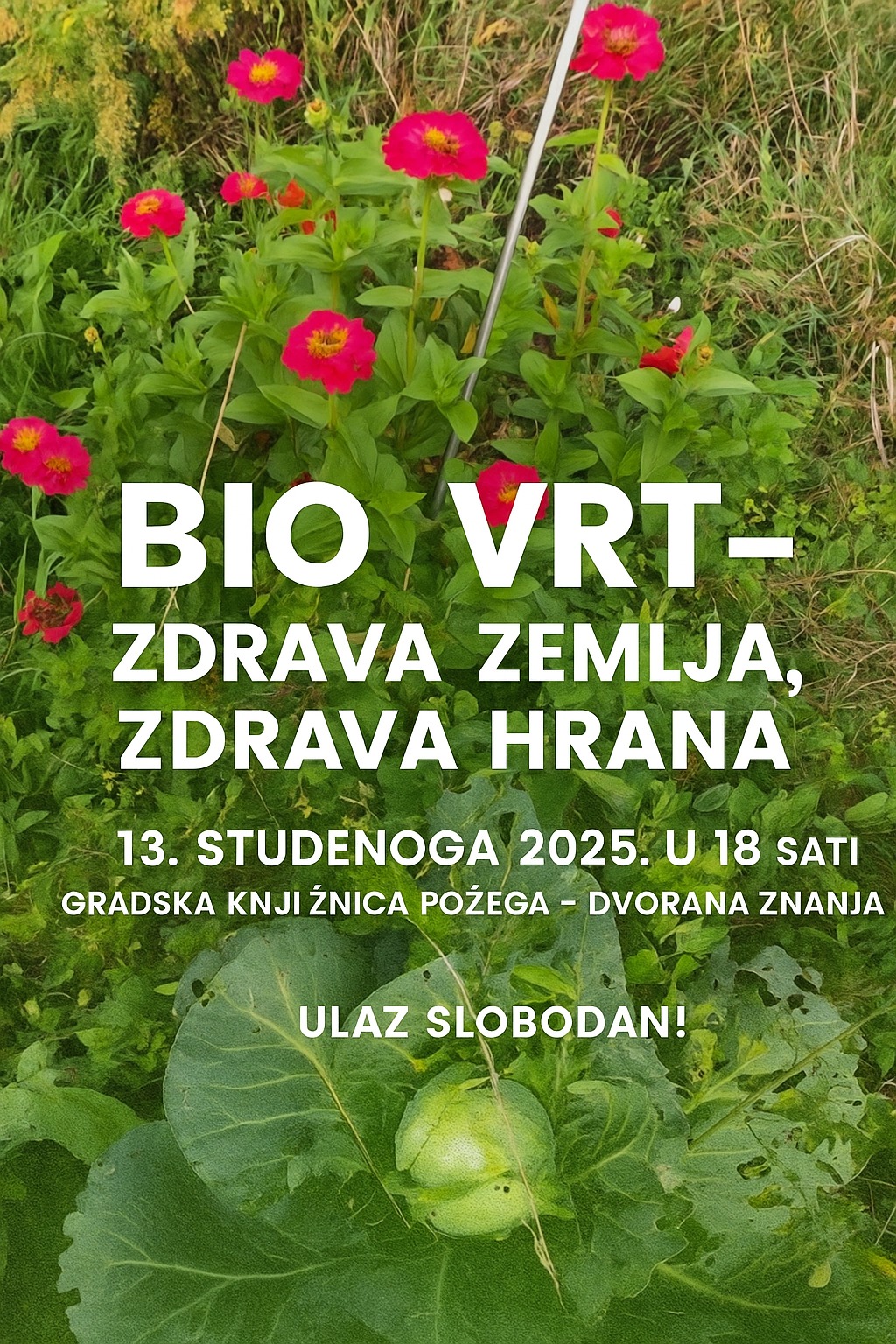 Gradska knjižnica Požega - predavanje Bio vrt – zdrava zemlja, zdrava hrana