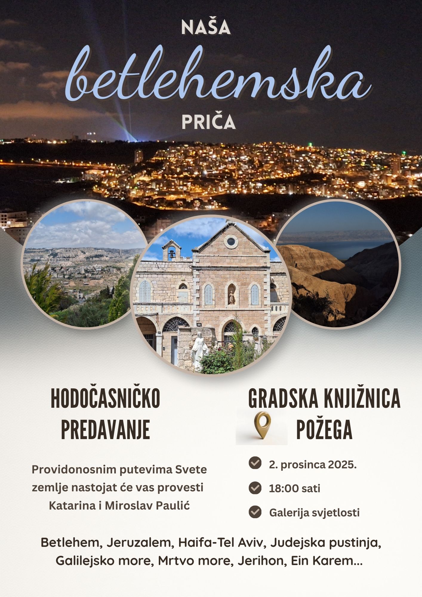 Gradska knjižnica Požega - putopisno predavanje Naša Betlehemska priča