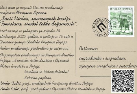 Gradska knjižnica Požega - predavanje Sveti Václav, suvremenik kralja Tomislava, simbol češke državnosti