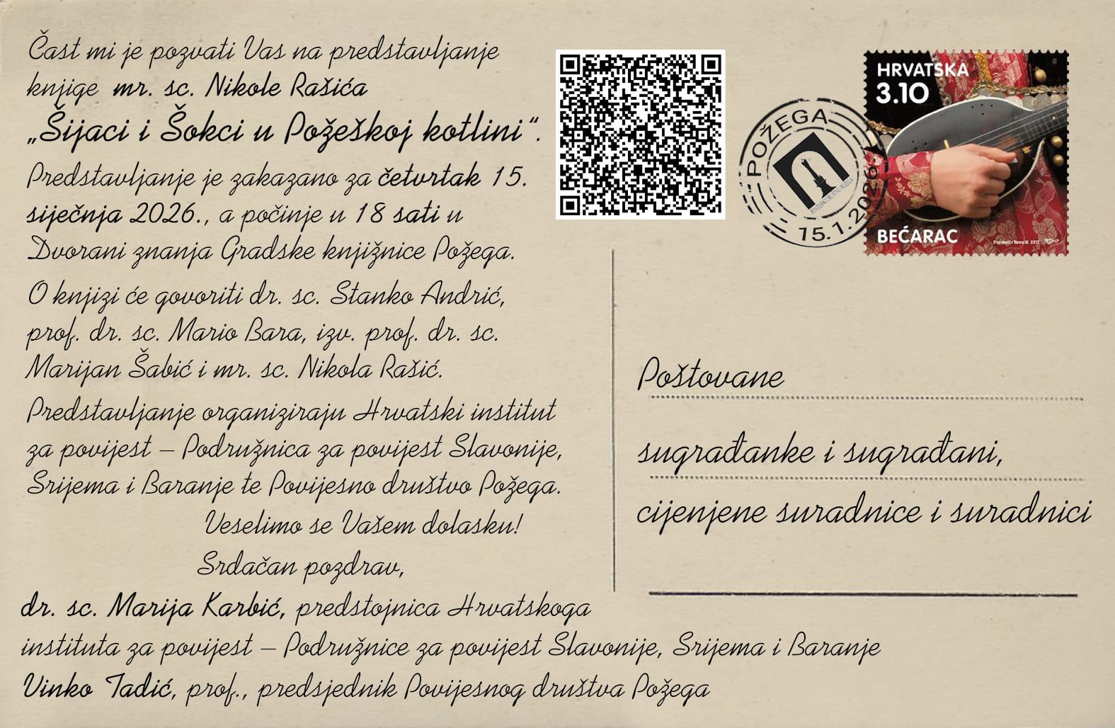 Gradska knjižnica Požega - Predstavljanje knjige Šijaci i Šokci u Požeškoj kotlini