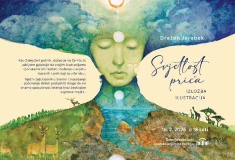 Gradska knjižnica Požega - Izložba ilustracija Dražena Jerabeka Svjetlost priča