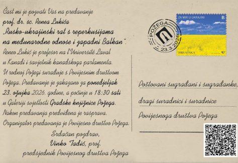 Gradska knjižnica Požega - Predavanje Rusko-ukrajisnki rat