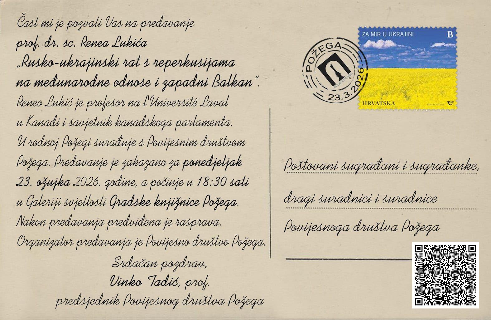 Gradska knjižnica Požega - Predavanje Rusko-ukrajisnki rat