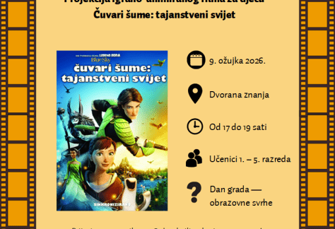 Gradska knjižnica Požega - Projekcija igrano-animiranog filma za djecu Čuvari šume: tajanstveni svijet