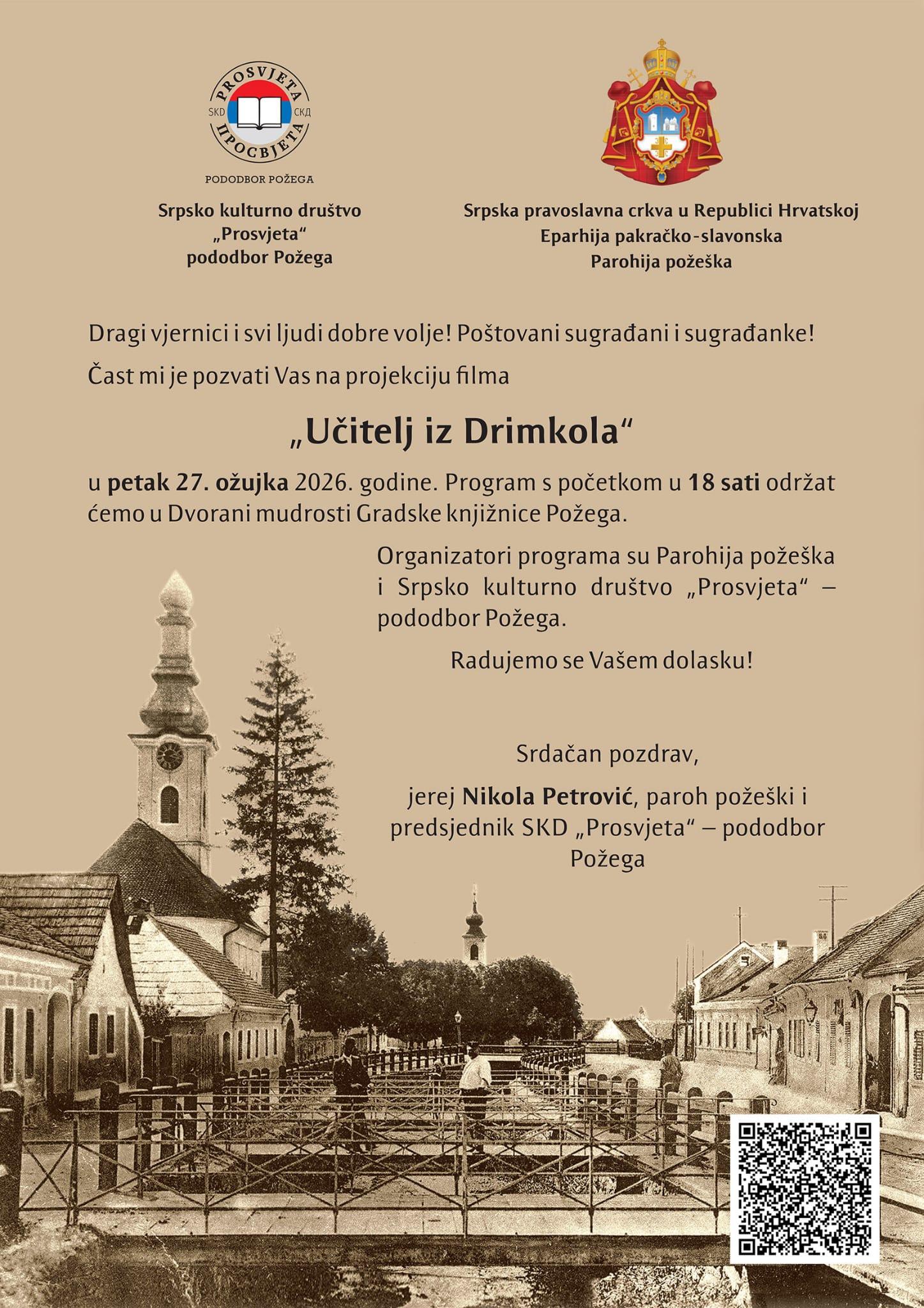 Gradska knjižnica Požega - Projekcija filma Učitelj iz Drimkols