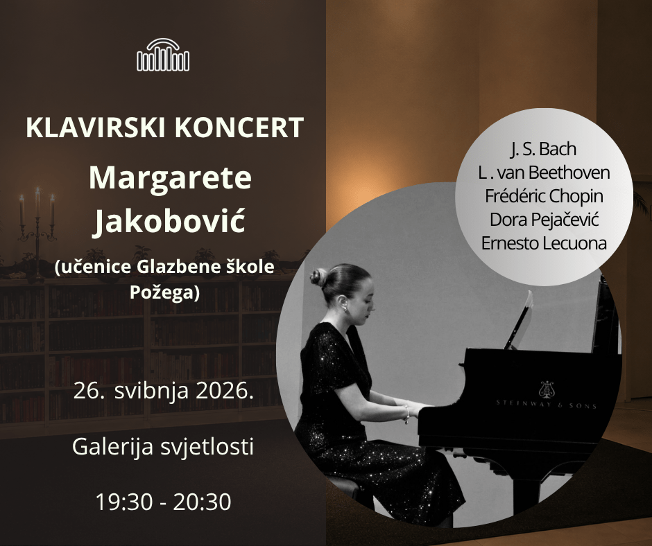 Gradska knjižnica Požega - koncert Margarete Jakobović