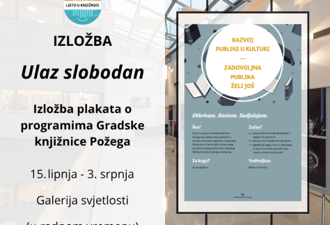 Gradska knjižnica Požega - Ulaz slobodan