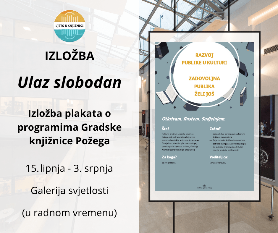Gradska knjižnica Požega - Ulaz slobodan