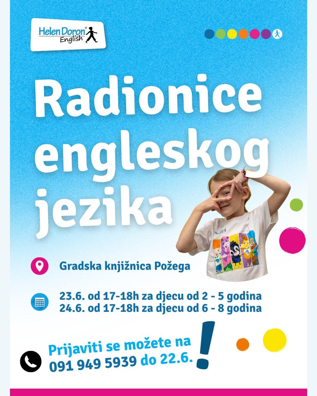 Gradska knjižnica Požega - Radionice engleskog jezika po Helen Doron metodi