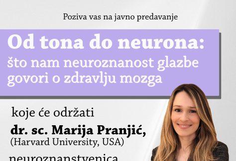 Gradska knjižnica Požega - Predavanje dr. sc. Marije Parnjić Od tona do neurona